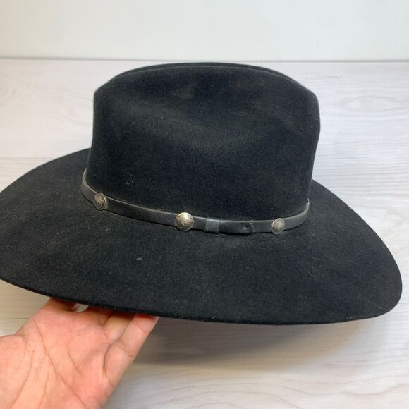 STETSON Cowboy Hat Black 4X Beaver F2194 Buffalo 2837 - Picture 2 of 12